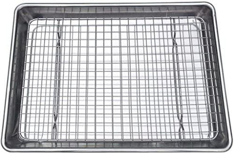 Checkered Chef Baking Sheet with Wire Rack Set 13" X 18" - Single Set W/ Half Sheet Pan & Stainless Steel Oven Rack for Cooking Home & Garden > Kitchen & Dining > Cookware & Bakeware Checkered Chef Aluminum Quarter Sheet w/Rack 1 Pack 