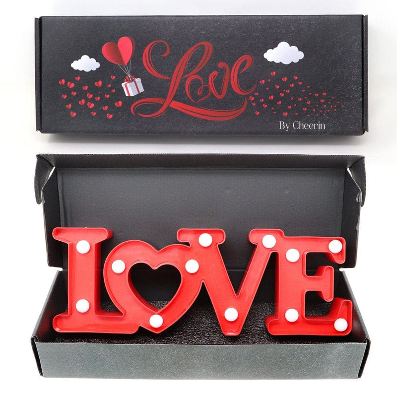 Cheerin Love Sign Decoration – Table Top Decor for Valentines Day (Red) Home & Garden > Decor > Seasonal & Holiday Decorations Cheerin   