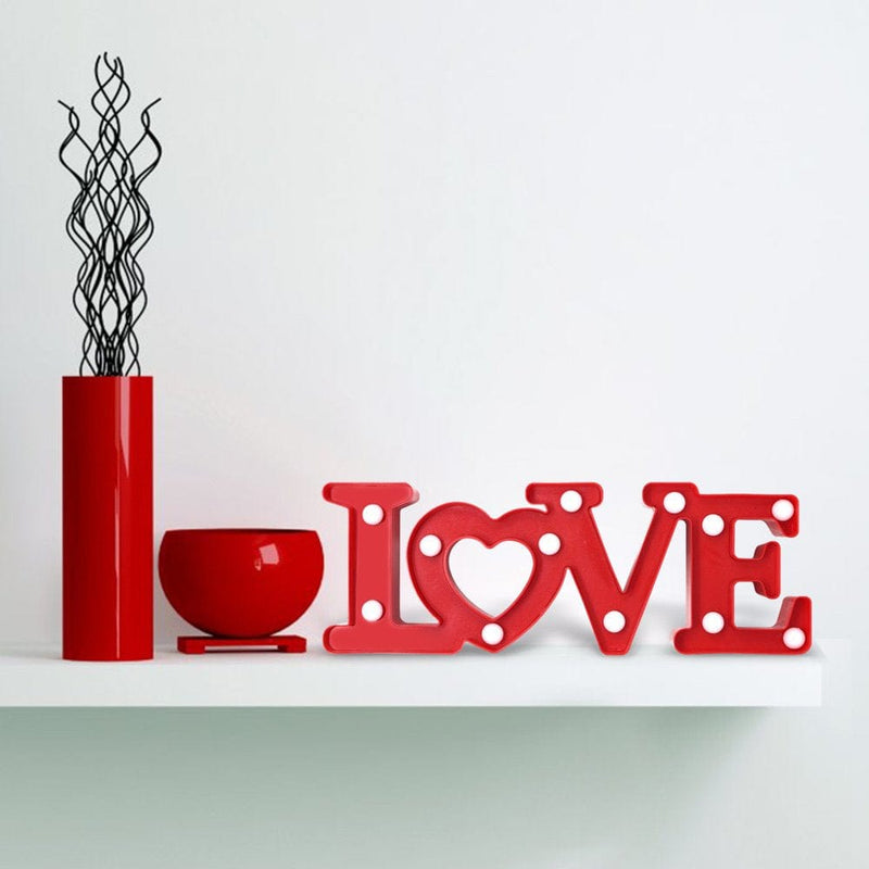 Cheerin Love Sign Decoration – Table Top Decor for Valentines Day (Red) Home & Garden > Decor > Seasonal & Holiday Decorations Cheerin   