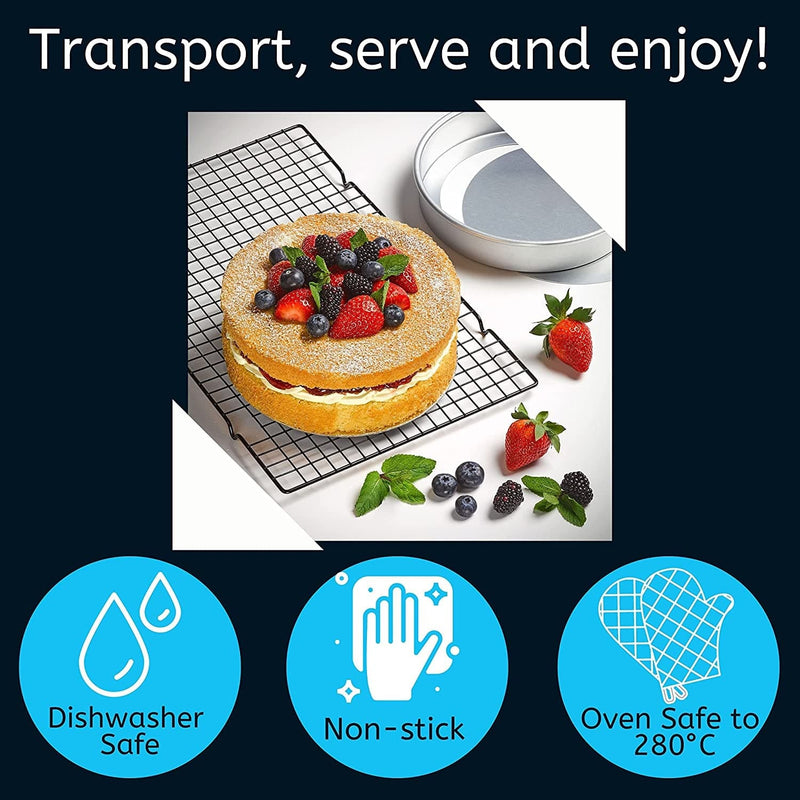 Chef Aid Non-Stick Cake Cooling Tray Measuring 25Cm X 35Cm, Perfect for Cooling Fresh Baked Cakes, Cookies and Savouries, Dishwasher and Oven Safe at Moderate Tempertures Moderate Tempertures Home & Garden > Kitchen & Dining > Cookware & Bakeware George East Housewares   