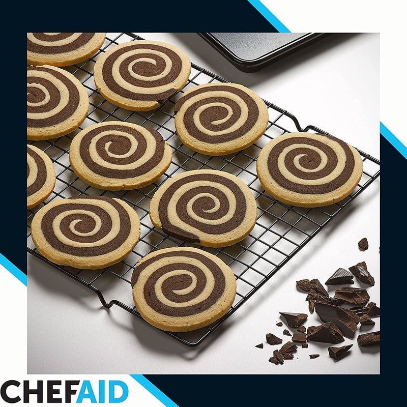 Chef Aid Non-Stick Cake Cooling Tray Measuring 25Cm X 35Cm, Perfect for Cooling Fresh Baked Cakes, Cookies and Savouries, Dishwasher and Oven Safe at Moderate Tempertures Moderate Tempertures Home & Garden > Kitchen & Dining > Cookware & Bakeware George East Housewares   