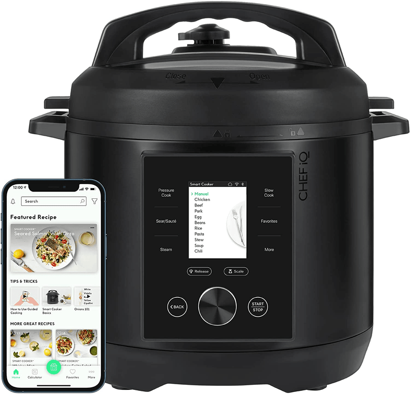 CHEF iQ World’s Smartest Pressure Cooker, Pairs with App Via WiFi for Meals in an Instant Built-In Scale & Auto Steam Release, Multi-Functional w/ 300+ Smart Cooking Presets, 6 Qt Home & Garden > Kitchen & Dining > Kitchen Appliances CHEF iQ Default Title  