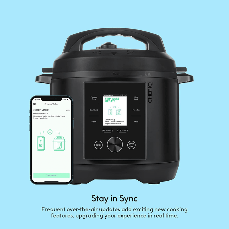 CHEF iQ World’s Smartest Pressure Cooker, Pairs with App Via WiFi for Meals in an Instant Built-In Scale & Auto Steam Release, Multi-Functional w/ 300+ Smart Cooking Presets, 6 Qt Home & Garden > Kitchen & Dining > Kitchen Appliances CHEF iQ   