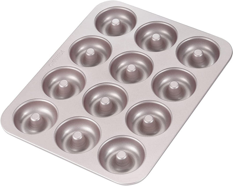 CHEFMADE Donut Mold Cake Pan, 12-Cavity Non-Stick Bear-Shaped Doughnut Bakeware for Oven Baking (Champagne Gold) Home & Garden > Kitchen & Dining > Cookware & Bakeware CHEFMADE 01 - Round 12 Cups  