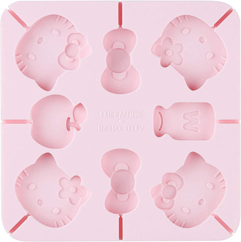 CHEFMADE Hello Kitty Cake Pan, 4-Inch Non-Stick Stereo Silicone Cake Mold for Oven and Instant Pot Baking (Pink) Home & Garden > Kitchen & Dining > Cookware & Bakeware CHEFMADE 06 - 8 Cups Kitty Lollipop  