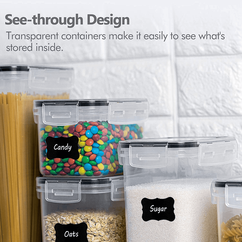 Chefstory Airtight Food Storage Containers Set, 14 PCS Kitchen Storage Containers with Lids for Flour, Sugar and Cereal, Plastic Dry Food Canisters for Pantry Organization and Storage Home & Garden > Kitchen & Dining > Food Storage CHEFSTORY   