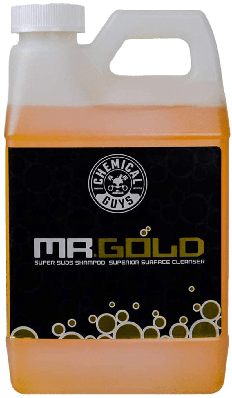 Chemical Guys CWS_402_64 Mr. Pink Foaming Car Wash Soap (Works with Foam Cannons, Foam Guns or Bucket Washes), 64 oz., Candy Scent  Chemical Guys Mr. Gold .5 Gal/64 oz 