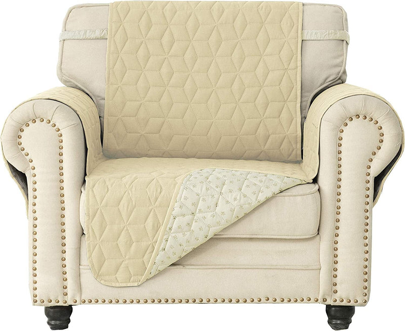 Chenlight XL Sofa Slipcover Slip Resistant,Water Resistant,Machine Washable,Elastic Straps Furniture Protector for Kids Children,Pets,Dogs(Blue,78") Home & Garden > Decor > Chair & Sofa Cushions Chenlight Sandy Beige/Beige C-23" 