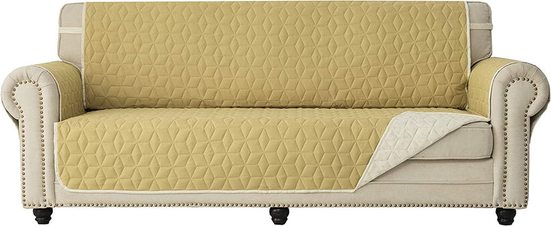 Chenlight XL Sofa Slipcover Slip Resistant,Water Resistant,Machine Washable,Elastic Straps Furniture Protector for Kids Children,Pets,Dogs(Blue,78") Home & Garden > Decor > Chair & Sofa Cushions Chenlight Sand/Beige 78" 