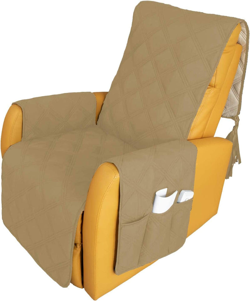 CHHKON Recliner Chair Covers 100% Waterproof with Anti-Skip Furniture Protector Sofa Slipcover for Children, Sofa Covers for Dogs (Beige, 23'') Home & Garden > Decor > Chair & Sofa Cushions CHHKON Sand 30'' 