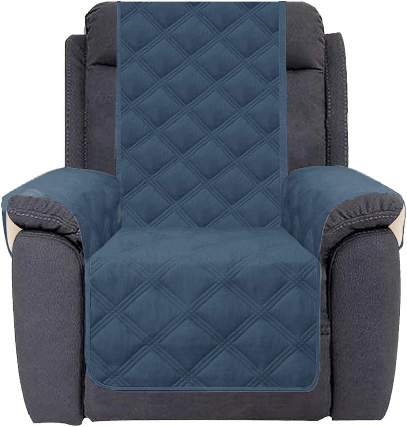 CHHKON Recliner Chair Covers 100% Waterproof with Anti-Skip Furniture Protector Sofa Slipcover for Children Sofa Covers for Dogs (Blue, 23") Home & Garden > Decor > Chair & Sofa Cushions CHHKON Blue 23" 