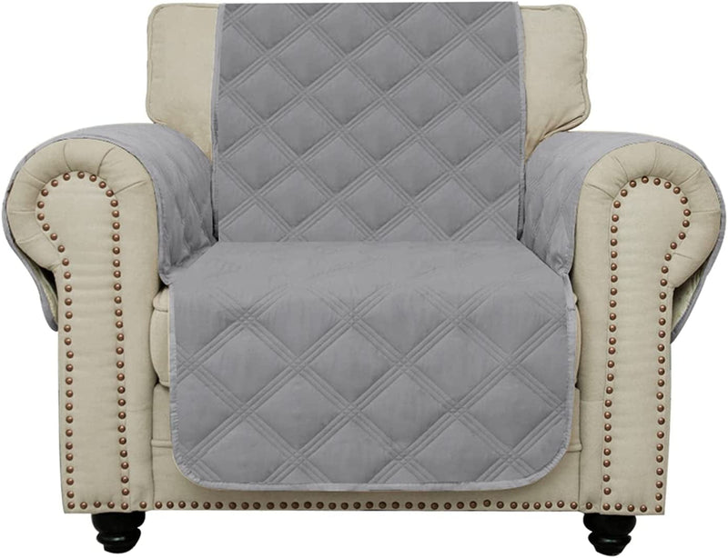 CHHKON Sofa Cover 100% Waterproof Non-Slip Quilted Furniture Protector Sofa Slipcover for Children, Pets for Leather Couch (Blue, 78") Home & Garden > Decor > Chair & Sofa Cushions CHHKON Light Grey 23" 