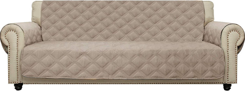 CHHKON Sofa Cover 100% Waterproof Non-Slip Quilted Furniture Protector Sofa Slipcover for Children, Pets for Leather Couch (Blue, 78") Home & Garden > Decor > Chair & Sofa Cushions CHHKON Beige 78" 