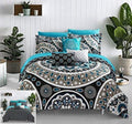 Chic Home Mornington 8 Piece Reversible Comforter Bag Large Scale Paisley Print Contemporary Geometric Pattern Bedding with Sheet Set Decorative Pillows Shams Included, Twin, Black Home & Garden > Linens & Bedding > Bedding Chic Home Black Queen 