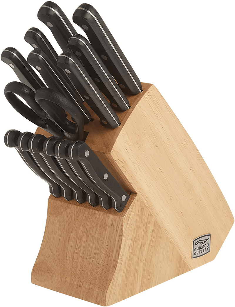 Chicago Cutlery Essentials Stainless Steel Knife Block Set (15 Piece) Home & Garden > Kitchen & Dining > Tableware > Flatware > Flatware Sets Chicago Cutlery Default Title  
