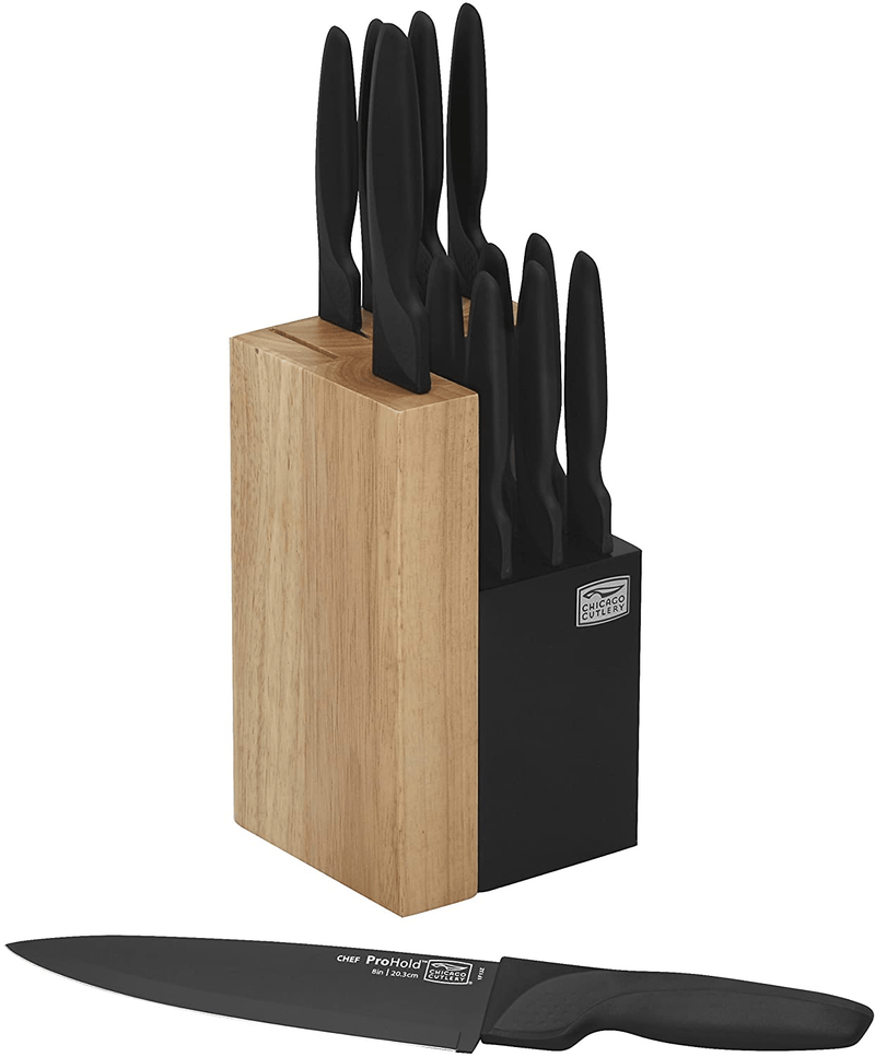 Chicago Cutlery ProHold Dual Knife Block Set with Non-Stick Coating (14-Piece) Home & Garden > Kitchen & Dining > Tableware > Flatware > Flatware Sets Chicago Cutlery Non-Stick Knives Set, 14 Pieces  