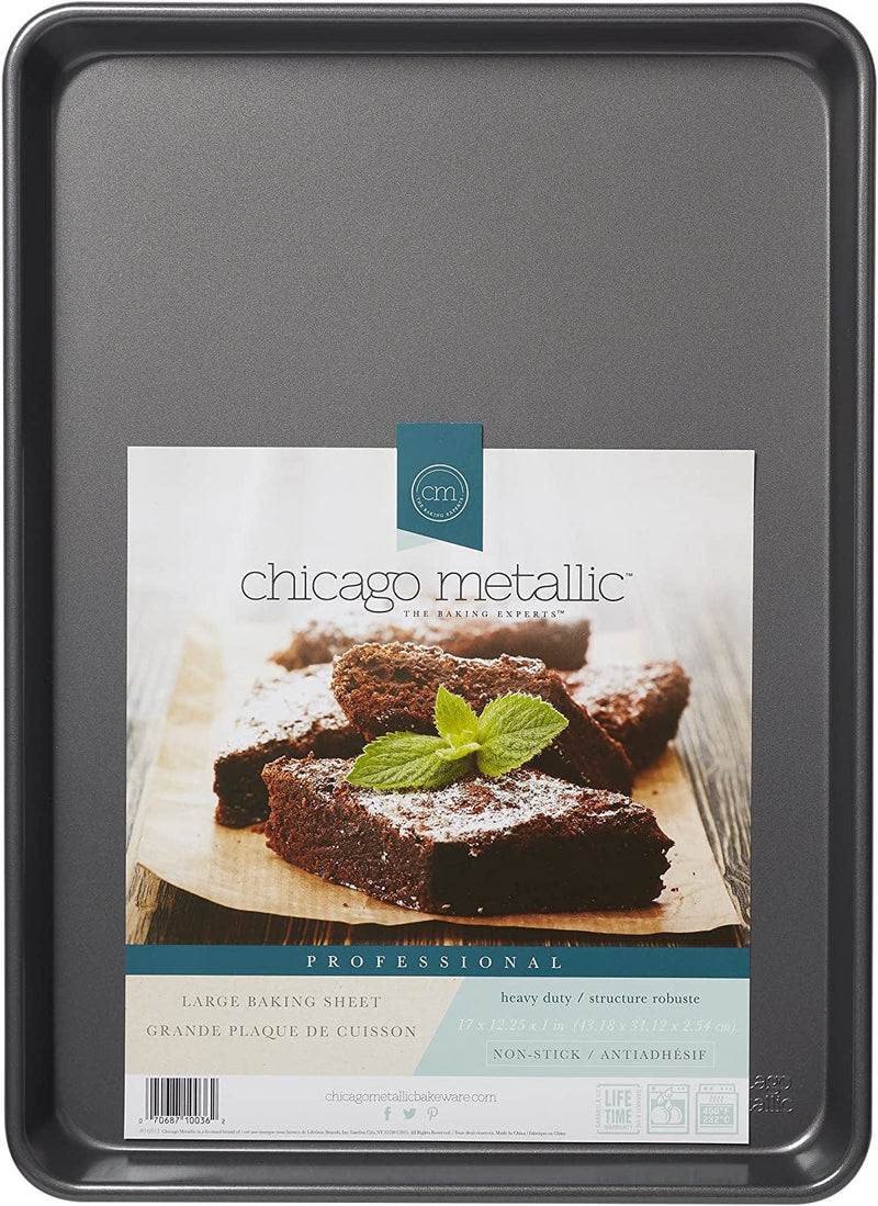 Chicago Metallic Commercial II Non-Stick Cooking/Baking Sheet, 17 by 12.25, Silver Home & Garden > Kitchen & Dining > Cookware & Bakeware Chicago Metallic   