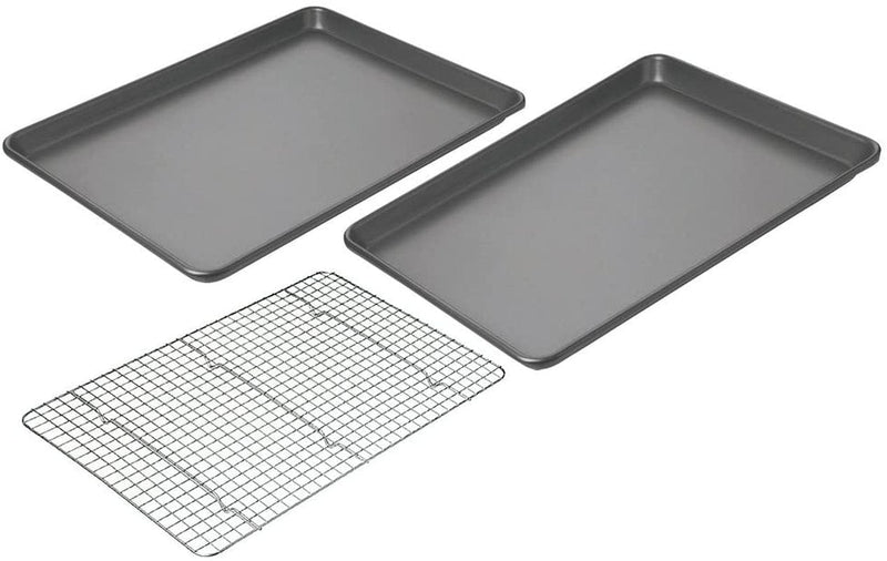 Chicago Metallic Professional Non-Stick Cookie/Jelly-Roll Pan Set with Cooling Rack, 17-Inch-By-12.25-Inch Home & Garden > Kitchen & Dining > Cookware & Bakeware Chicago Metallic   
