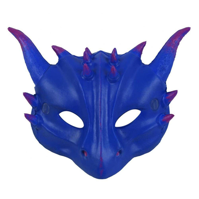 Children Halloween Carnival Party Halloween Mask for Kids PU Foam 3D Animal Dragon Mask Scary Mask Apparel & Accessories > Costumes & Accessories > Masks EFINNY Blue  