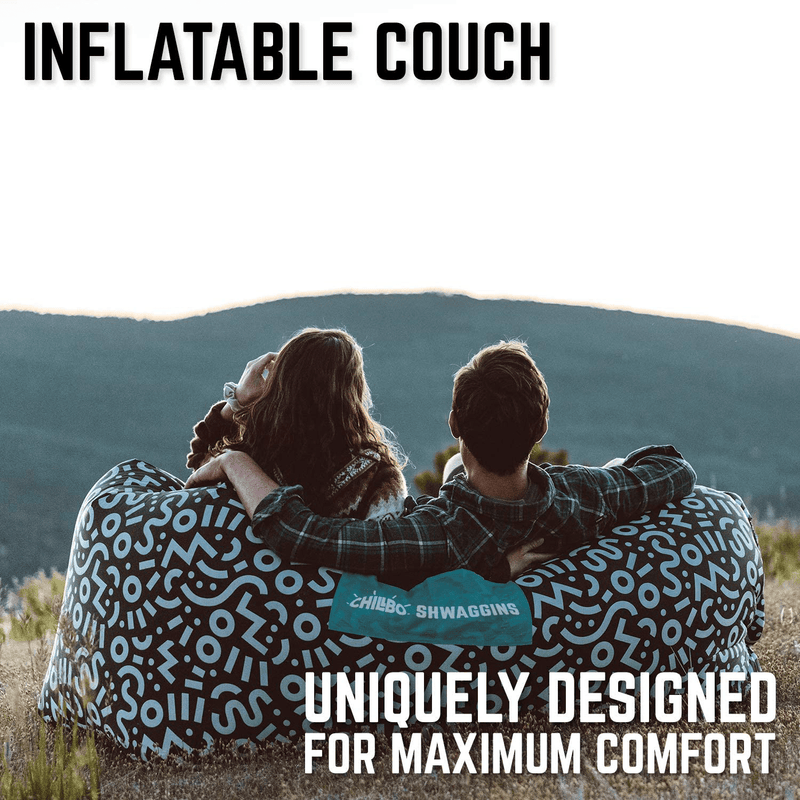 Chillbo Shwaggins Inflatable Couch – Cool Inflatable Chair. Upgrade Your Camping Accessories. Easy Setup Is Perfect for Hiking Gear, Beach Chair and Music Festivals. Sporting Goods > Outdoor Recreation > Camping & Hiking > Camp Furniture Chillbo   