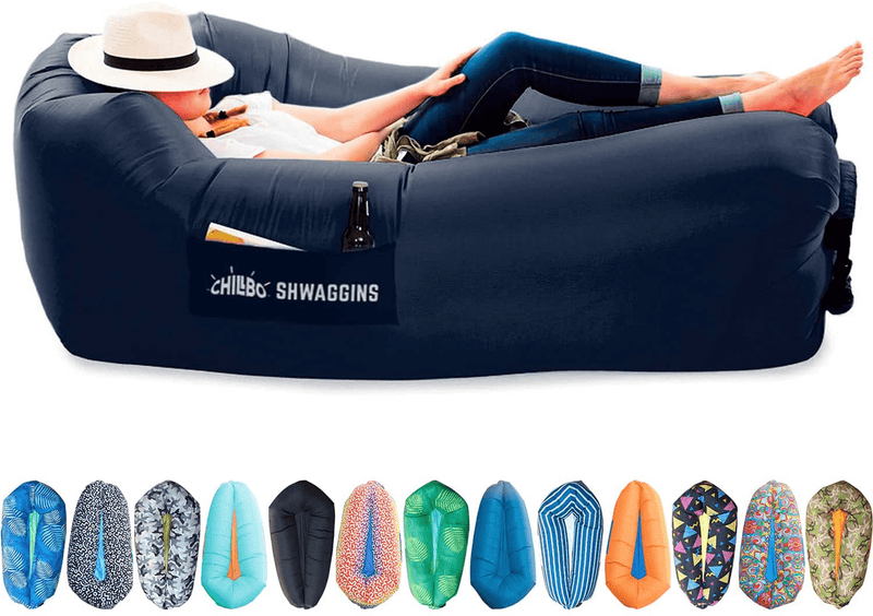 Chillbo Shwaggins Inflatable Couch – Cool Inflatable Chair. Upgrade Your Camping Accessories. Easy Setup Is Perfect for Hiking Gear, Beach Chair and Music Festivals. Sporting Goods > Outdoor Recreation > Camping & Hiking > Camp Furniture Chillbo Royal Blue  