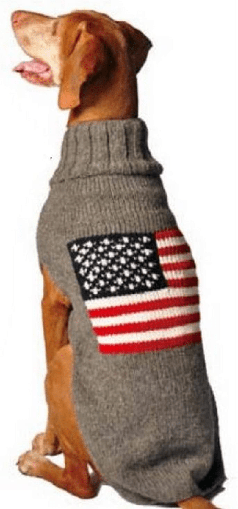 Chilly Dog American Flag Dog Sweater, Xx-Large, Black, (200710)