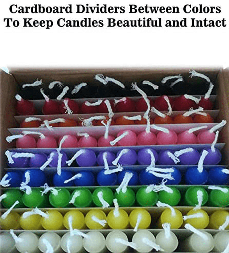 Chime Candles for Spells, Rituals, Birthday Party Congregation (100, 10 Assorted Colors)