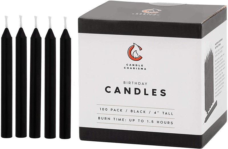 Chime Candles for Spells, Rituals, Birthday Party Congregation (100, 10 Assorted Colors) Home & Garden > Decor > Home Fragrances > Candles Candle Charisma Black 100 