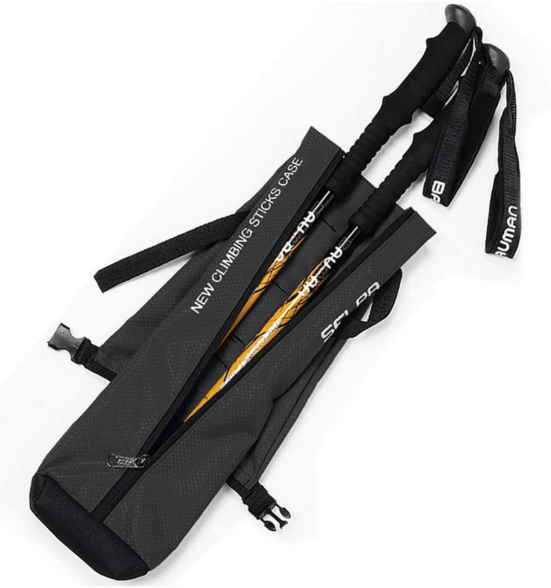 Chris.W Portable Trekking Pole Carrying Bag Storage Bag Pouch with Zipper for Walking Stick Hiking Poles Travel Case Sporting Goods > Outdoor Recreation > Camping & Hiking > Hiking Poles Chris.W Black  