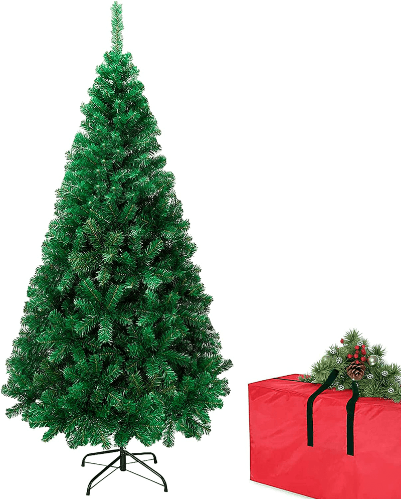 Christmas Artificial Tree Decorations, 7Ft Trees with Storage Bag, Easy Assembly Premium Spruce with 900 Branch Tips Decor for Holiday, Home, Indoor, Office, Arbolitos De Navidad Includes Metal Stand Home & Garden > Decor > Seasonal & Holiday Decorations > Christmas Tree Stands Genovega 7.5Ft  