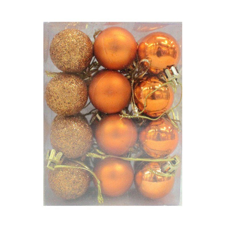 Christmas Balls 24Pcs Xmas Decorations Holiday Party Supplies Home Decor 3" Hanging Ball Ornaments for Christmas Tree Accessories Wedding Garden Home Home & Garden > Decor > Seasonal & Holiday Decorations& Garden > Decor > Seasonal & Holiday Decorations Mancro Bronze  