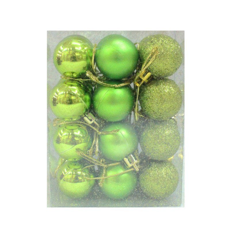 Christmas Balls 24Pcs Xmas Decorations Holiday Party Supplies Home Decor 3" Hanging Ball Ornaments for Christmas Tree Accessories Wedding Garden  ZEDWELL Fruit Green  