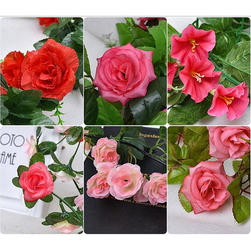 Christmas Clearance Items, Home Deals Lidyce Valentines Day Decorations, Valentines Day Decor for Anniversary, Artificial Rose Flower Rattan Wall Hanging Indoor Windin Decoration Fake Flower Home & Garden > Decor > Seasonal & Holiday Decorations Lidyce   