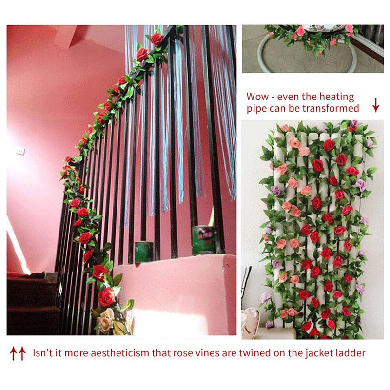 Christmas Clearance Items, Home Deals Lidyce Valentines Day Decorations, Valentines Day Decor for Anniversary, Artificial Rose Flower Rattan Wall Hanging Indoor Windin Decoration Fake Flower Home & Garden > Decor > Seasonal & Holiday Decorations Lidyce   