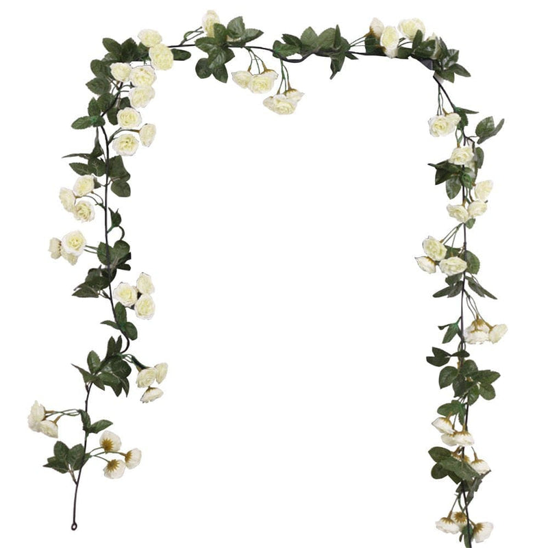 Christmas Clearance Items, Lidyce Valentines Day Decorations, Valentines Day Decor for Anniversary, 69 Heads Artificial Rose Vine Hanging Silk Roll Flowers for Wall Decor Rattan Home & Garden > Decor > Seasonal & Holiday Decorations Lidyce White  
