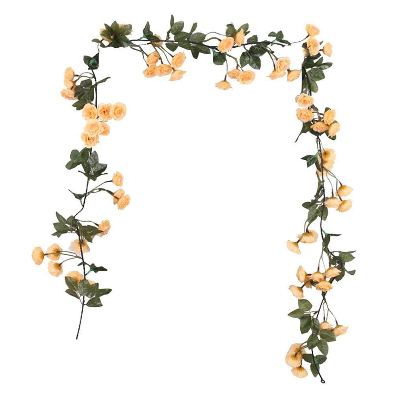 Christmas Clearance Items, Lidyce Valentines Day Decorations, Valentines Day Decor for Anniversary, 69 Heads Artificial Rose Vine Hanging Silk Roll Flowers for Wall Decor Rattan Home & Garden > Decor > Seasonal & Holiday Decorations Lidyce Yellow  