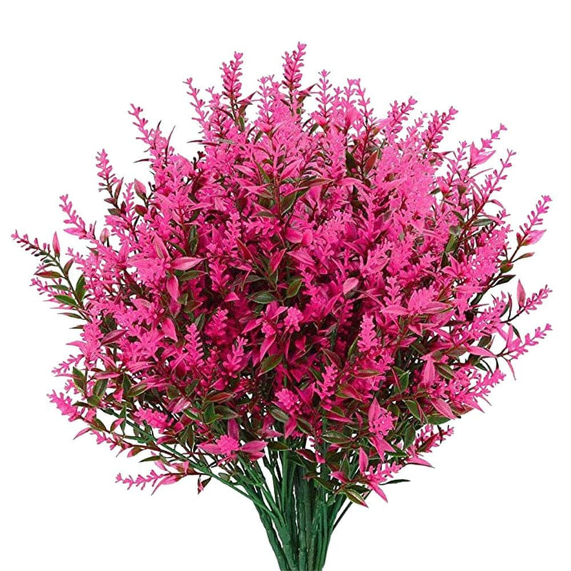 Christmas Clearance Items, Lidyce Valentines Day Decorations, Valentines Day Decor for Anniversary, Artificial Lavender Flowers 12 Bundles Fake Flowers No Fade Faux Plastic Plants Home & Garden > Decor > Seasonal & Holiday Decorations Lidyce Pink  