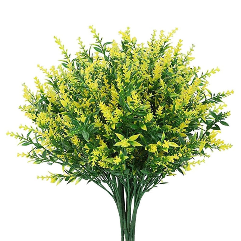 Christmas Clearance Items, Lidyce Valentines Day Decorations, Valentines Day Decor for Anniversary, Artificial Lavender Flowers 12 Bundles Fake Flowers No Fade Faux Plastic Plants Home & Garden > Decor > Seasonal & Holiday Decorations Lidyce Yellow  
