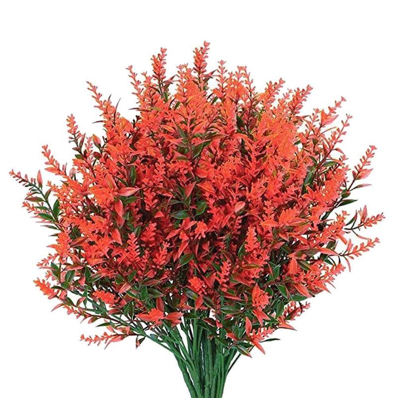 Christmas Clearance Items, Lidyce Valentines Day Decorations, Valentines Day Decor for Anniversary, Artificial Lavender Flowers 8 Bundles Fake Flowers No Fade Faux Plastic Plants Home & Garden > Decor > Seasonal & Holiday Decorations Lidyce Orange  