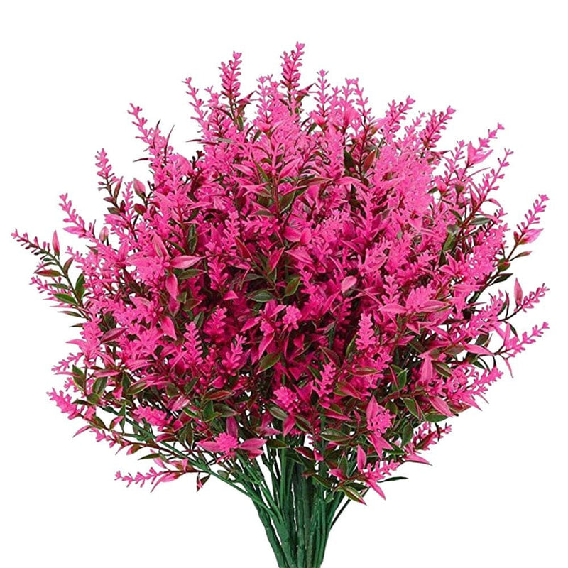 Christmas Clearance Items, Lidyce Valentines Day Decorations, Valentines Day Decor for Anniversary, Artificial Lavender Flowers 8 Bundles Fake Flowers No Fade Faux Plastic Plants Home & Garden > Decor > Seasonal & Holiday Decorations Lidyce Pink  