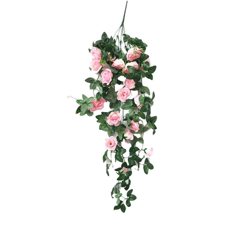 Christmas Clearance Items, Lidyce Valentines Day Decorations, Valentines Day Decor for Anniversary, Simulation Flower Rose Vine Wall Hanging Flower Orchid Hanging Basket Flower Living Room Balcony Home & Garden > Decor > Seasonal & Holiday Decorations Lidyce Pink  
