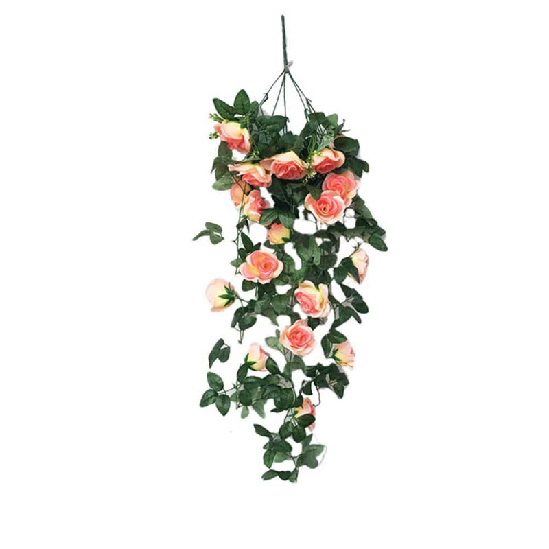 Christmas Clearance Items, Lidyce Valentines Day Decorations, Valentines Day Decor for Anniversary, Simulation Flower Rose Vine Wall Hanging Flower Orchid Hanging Basket Flower Living Room Balcony Home & Garden > Decor > Seasonal & Holiday Decorations Lidyce Beige  