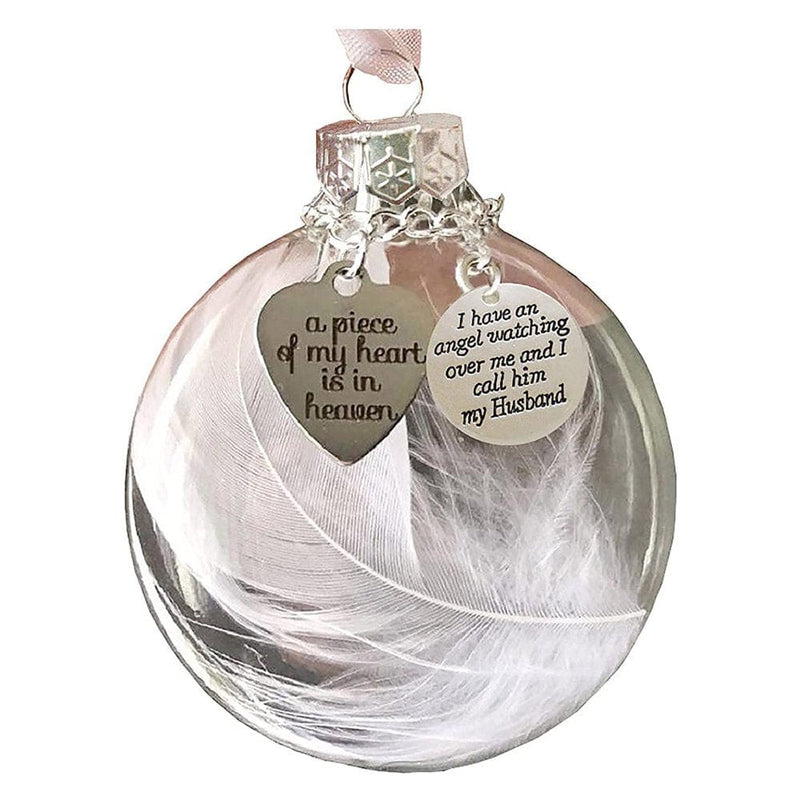 Christmas Decorations Clearance! Purcolt Christmas Ornaments Angel Feathers Ball - a Piece of My Heart Is in Heavens Memorial Halloween Decorations Outdoor Indoor Clearance! Fall Decor on Clearance  purcolt L Wh 