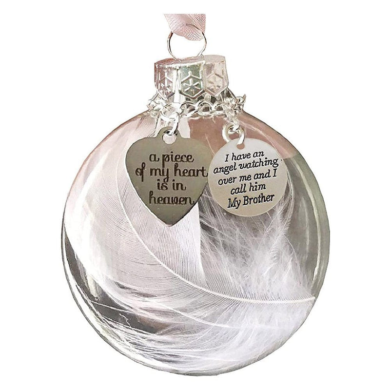 Christmas Decorations Clearance! Purcolt Christmas Ornaments Angel Feathers Ball - a Piece of My Heart Is in Heavens Memorial Halloween Decorations Outdoor Indoor Clearance! Fall Decor on Clearance  purcolt J Wh 