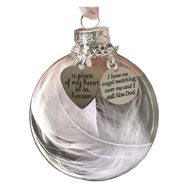 Christmas Decorations Clearance! Purcolt Christmas Ornaments Angel Feathers Ball - a Piece of My Heart Is in Heavens Memorial Halloween Decorations Outdoor Indoor Clearance! Fall Decor on Clearance  purcolt H Wh 