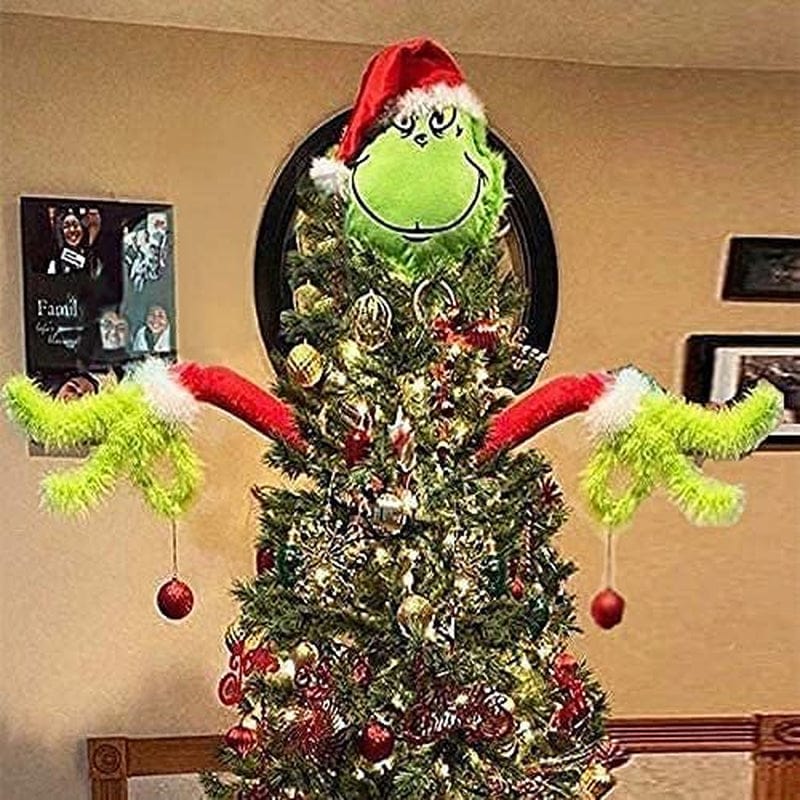 Christmas Decorations Furry Green Gr1Nch Arm Ornament Holder Tree Sets Christmas Tree Decoration for Gift(1×Head + 1×Arm) Home Home & Garden > Decor > Seasonal & Holiday Decorations& Garden > Decor > Seasonal & Holiday Decorations Kcysta   