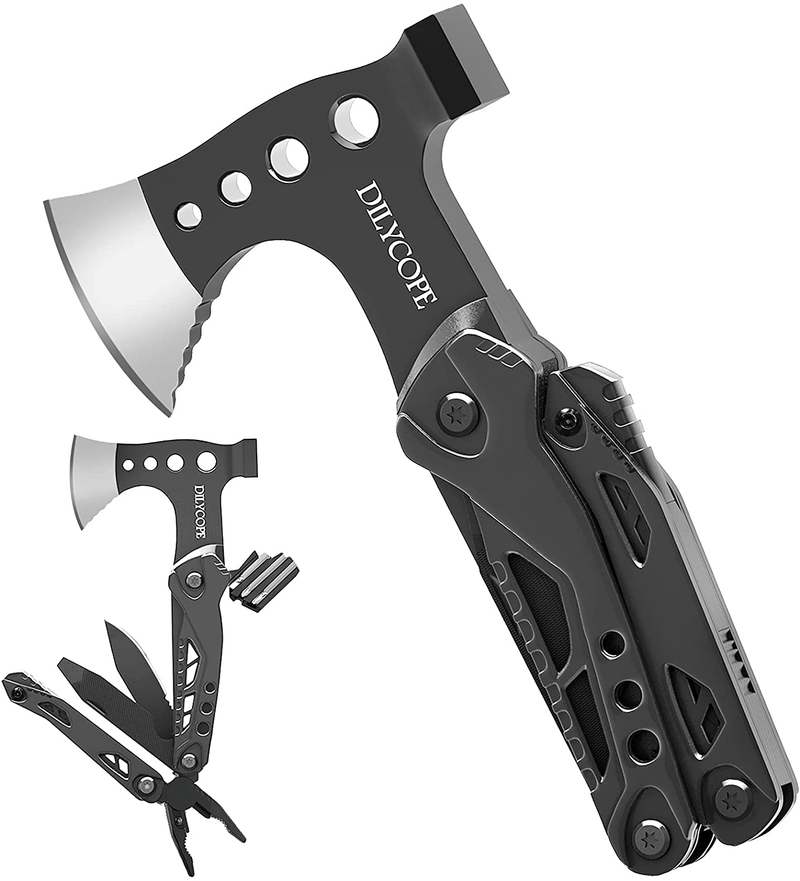 Christmas Gifts for Men Dad Christmas Stocking Stuffers,Multitool Axe Hammer Camping Accessories Survival Gear and Equipment,Camping Gear Hatchet Hunting Hiking Fishing,Men Gifts Ideas for Dad Husband Sporting Goods > Outdoor Recreation > Camping & Hiking > Camping Tools DILYCOPE   