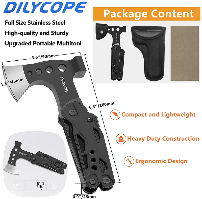 Christmas Gifts for Men Dad Christmas Stocking Stuffers,Multitool Axe Hammer Camping Accessories Survival Gear and Equipment,Camping Gear Hatchet Hunting Hiking Fishing,Men Gifts Ideas for Dad Husband