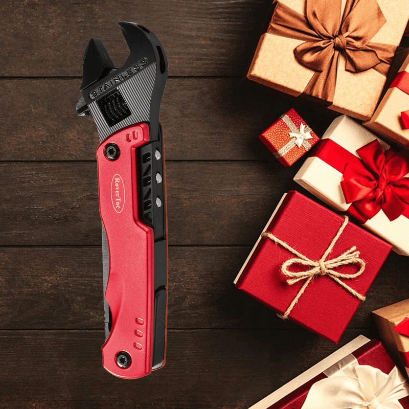 Christmas Gifts for Men Unique Gifts for Dad Husband Boyfriend Stocking Stuffers for Men Cool Gadgets Rovertac 10 in 1 Wrench Multitool with Safety Lock Sporting Goods > Outdoor Recreation > Camping & Hiking > Camping Tools RoverTac   