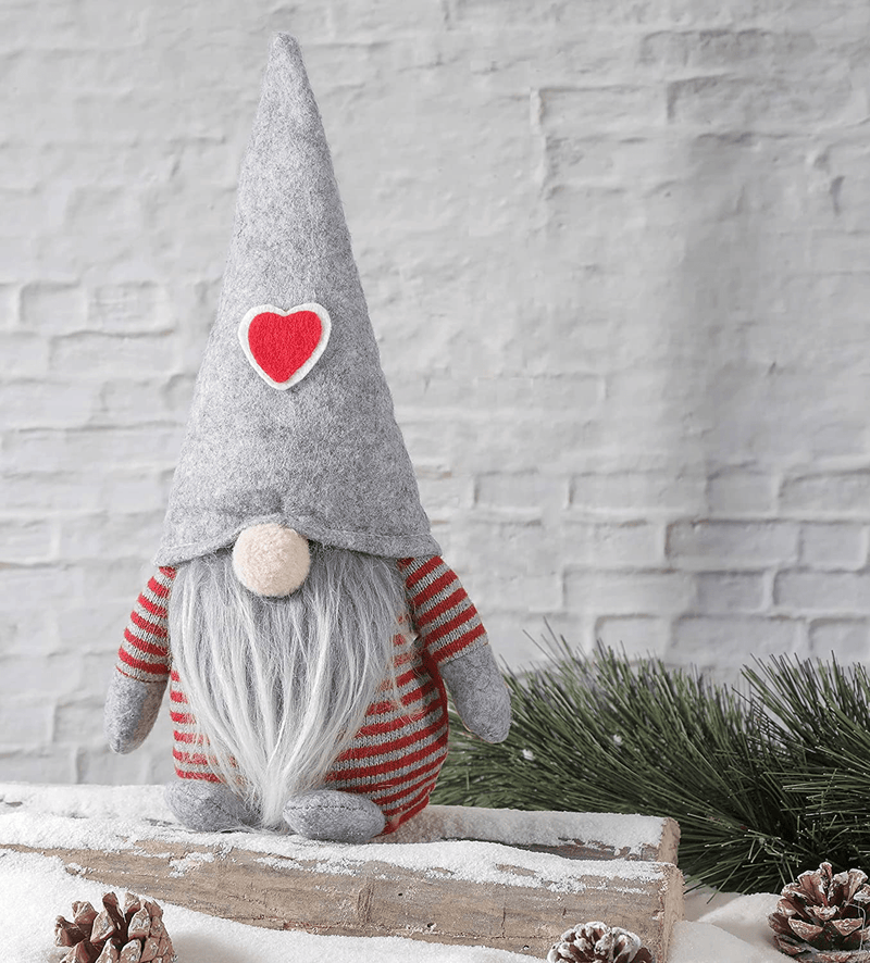 Christmas Gnome, Christmas Valentine'S Day Decorations, Mini Sized 7.5 Inch Swedish Tomte Nisse Christmas Ornaments for Home Porch Garden Patio